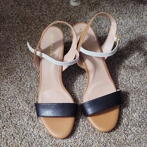 Cole Haan Black and Cream Women's Sandals
